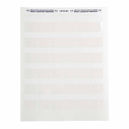 Brady LaserTab Series Self-Laminating Polyester Labels, Pack of 70 Sheets, 70PK LAT-35-361-2.5