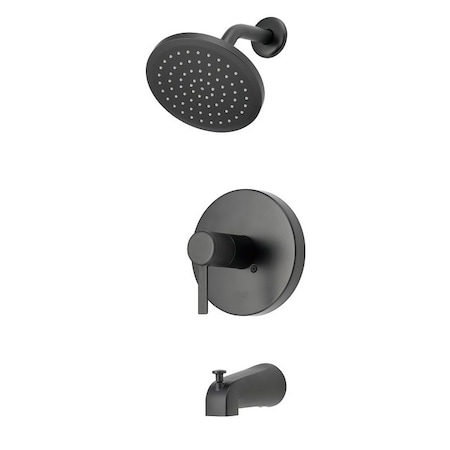 Boston Harbor Faucet, 175 gpm at 80 psi GPM LMIN PSI Showerhead, 1 Spray Settings, Zinc Tub Spout, Matte F1A1F507BL
