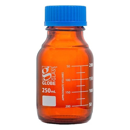 Globe Scientific Media Bottle, Boro Glass, 138mm H, PK10 8110250