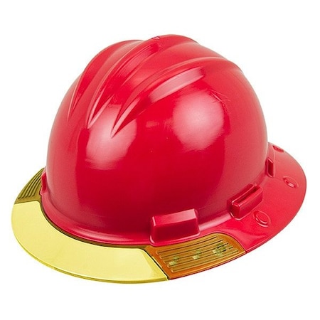 Bullard Hard Hat, Front Brim, AboveView, Red AVRDRY