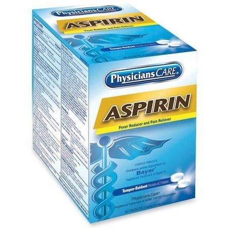 Acme United PhysiciansCare 90014 Aspirin Medication, 50 Doses 90014