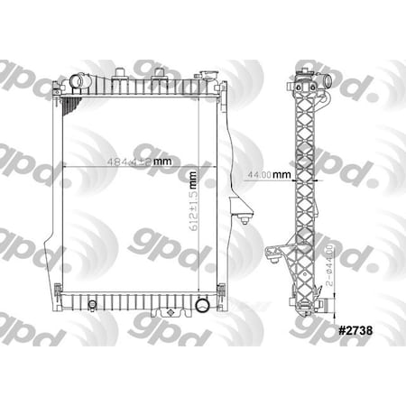 Global Parts Distributors Radiator 2738C