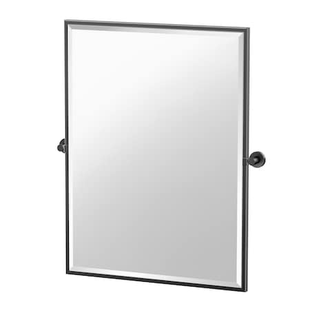 Gatco Glam 32.5" Framed Rectangle Mirror, Matte Black 4639MXFS