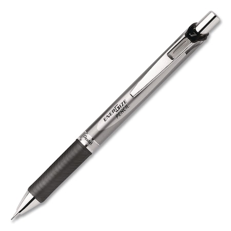 Pentel EnerGize Mechanical Pencil, 0.7 mm HB (#2), Black Lead, Silver/Black Barrel PL77A