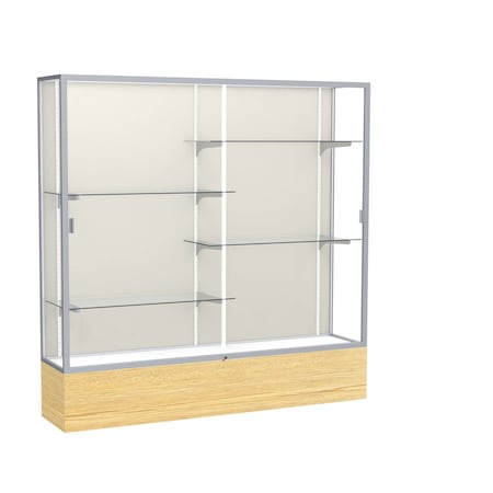 Ghent Floor Display Case 72x72x16, Plaque, Satin 2076PB-SN-LV
