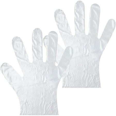 Hamiltonbuhl Disposable Gloves, Polyethylene, One Size, 50 PK XDGLG50