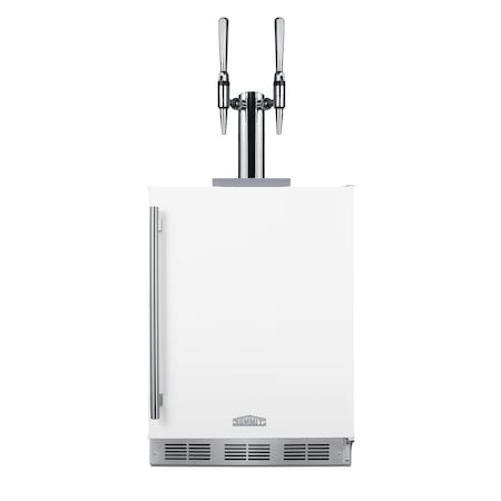 Summit Commercial 24in Wide Built-In Nitro Coffee Kegerator, ADA Compliant SBC58WHBIADANCFTWIN