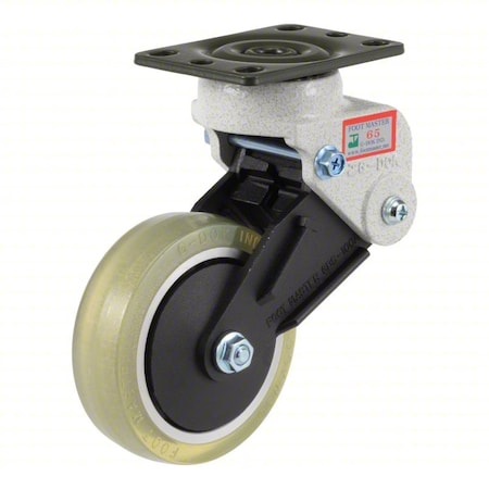 Foot Master Plate Caster, Swivel, Polyurethane, 230mm H GDS-150A-SF-PUS