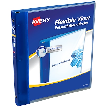 Avery Flexible View 3 Ring Binder, 1/2 in Round 17670