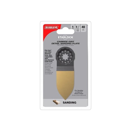 Freud Oscillating Sanding Plate Starlock 1-1/4in W Carbide Grit DOS40CGSF