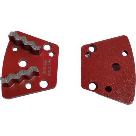 Vantage Product Diamond Grinding Disc for Trapezoid Grinders, 2 Swirl Segment, 30/40 Grit, Medium Bond M-TQC10-2S3040-M