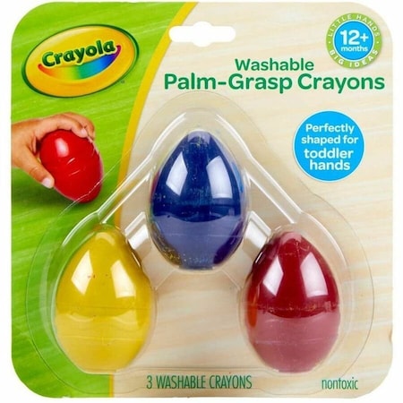 Crayola My First Crayola Washable Palm-Grasp Crayons, 3 Colors Per Set, 9PK 811450