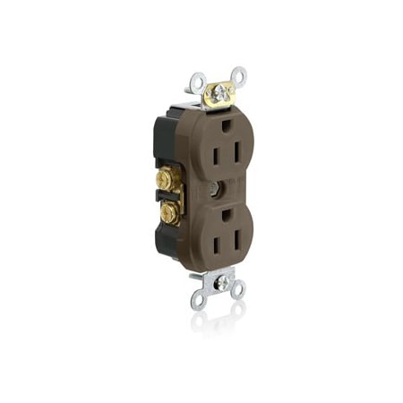 Leviton Commercial Grade Tamper-Resistant Duplex Receptacle, 15 Amp, 125 Volt TBR15