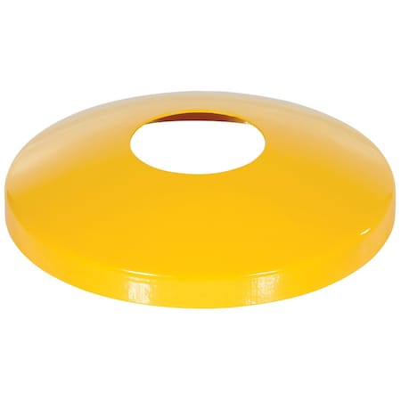 Vestil Bollard Dome Cover, 4 1/2"W, 4 1/2"L, YLW DOME-4.5