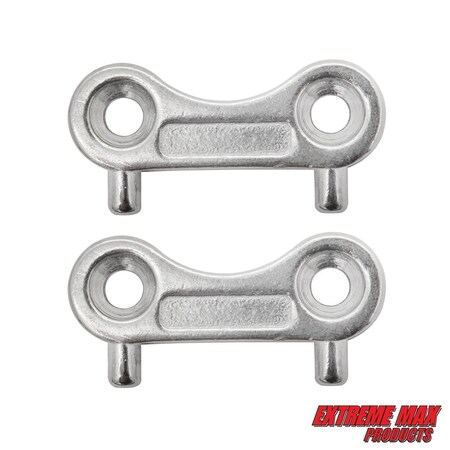 Extreme Max Extreme Max 3006.6777.2 Stainless Steel Deck Plate Key Value 2-Pack - 1-1/4” 3006.6777.2