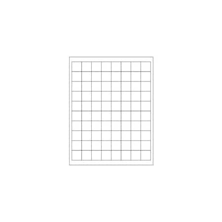 Bubblefast 1 x 1'' White Rectangle Laser Labels-80 Labels per Sheet BFLL104