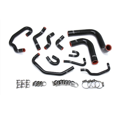 Hps Performance High Temp Reinforced Silicone Radiator and Heater Coolant Hose Kit, Black,  57-1654-BLK