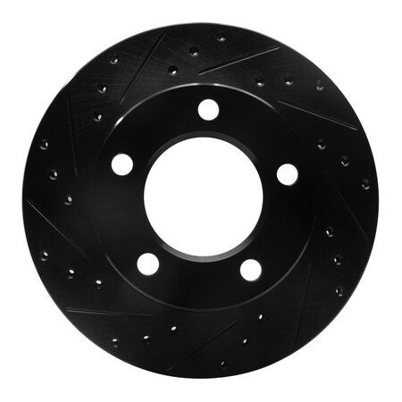 Dynamic Friction Co DFC Brake Rotor - Drilled and Slotted - Black 633-42017L