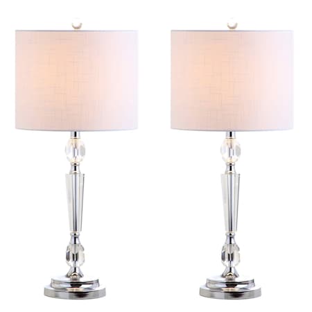 Jonathan Y Victoria 27" Crystal LED Table Lamp, Clear, 2PK JYL2047A-SET2
