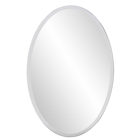 Homeroots Oval Shaped Frameless Mirror 384174