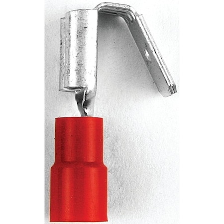 Jandorf Disconnect Terminal, 22 to 18 AWG Wire, Vinyl Insulation, Copper Contact, Red, 5PK 60949