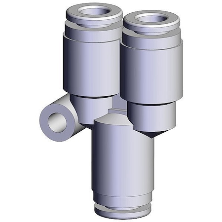 Smc Push-Fit Wye Fitting, White, Rigid KPU06-00