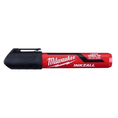 Milwaukee Tool Ink Industrial Marker, Black, Chisel 48-22-3255