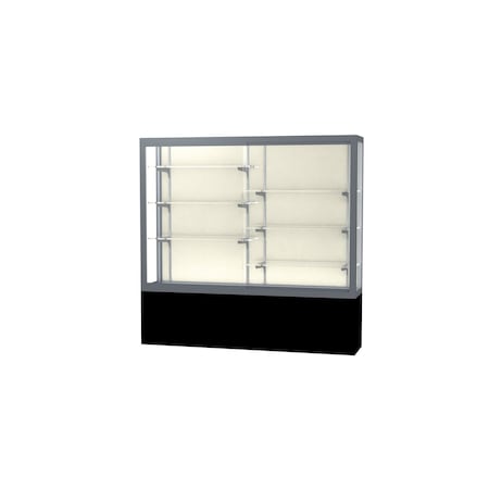 Ghent Display Case 72x66x16, Plaque, Satin 13406-PB-SN