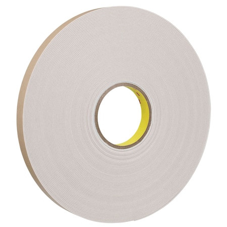 3M Double-Sided Foam Tape, 1 in W, 36 yd L, 1/16 in, Polyethylene Foam, Double-Sided, 9 PK 4496