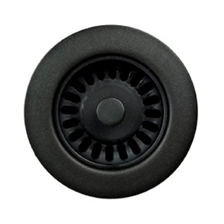 Houzer 3.5 in. Sink Strainer Plastic Matte Black 190-9265