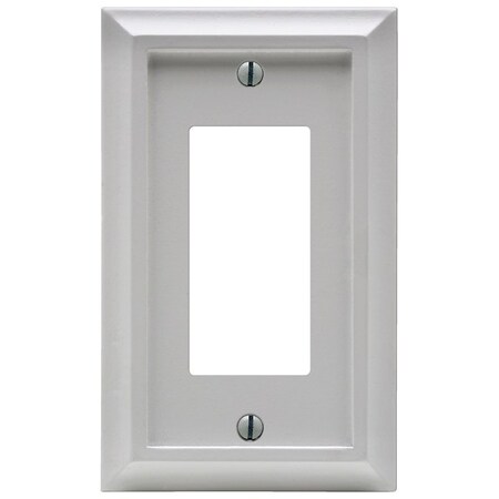 Amerelle Deerfield Wallplate, 1 -Gang, Wood, White 2040RW