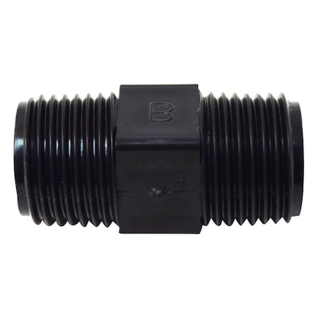Backseat 0.5 in. Nipple Plastic, MPT x MPT BA357169