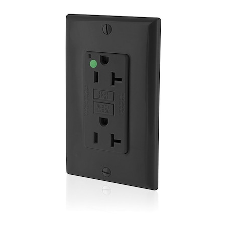 Leviton Extra-Heavy Duty, Hospital Grade, Self-Test GFCI Receptacle, 15 Amp, 125 Volt, Black GFNT1-HFE