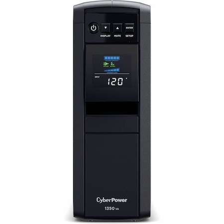 Cyberpower UPS System, Line Interactive, Out: 120 V AC In: 120 V AC CP1350PFCLCD