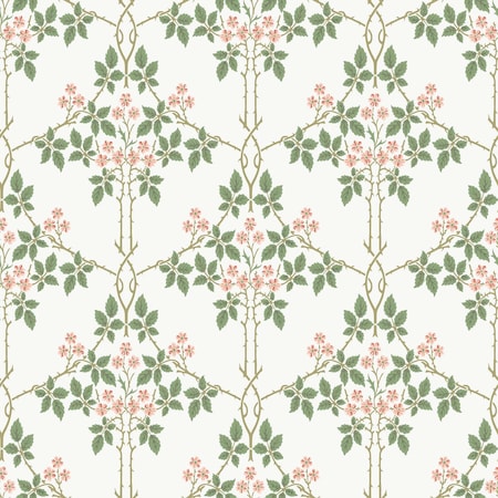 A-Street Prints Blackberry Pink Vine Trellis Wallpaper 4171-82054