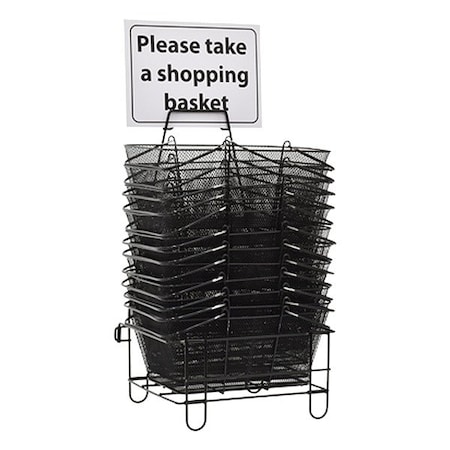 Specialty Store Services Shopping Basket, Black, 31-1/2 in L 2015BS