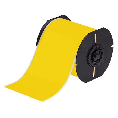 Brady Self-Extinguishing Tedlar Wrap Around Labels 4 in W x 150 ft L Yellow B30C-4000-437YL