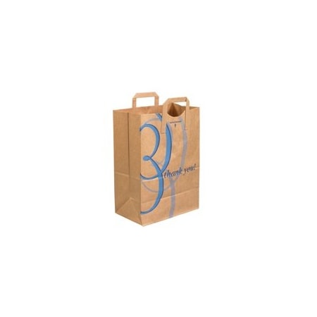 Bubblefast 300-12 x 7 x 17'' - ''Thank You'' Flat Handle Grocery Bags, 300PK BFBGFH102UP