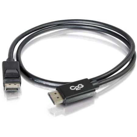 C2G 1FT DISPLAYPORT CABLE WITH LATCHES 8K UHD M/M - BLACK 54423