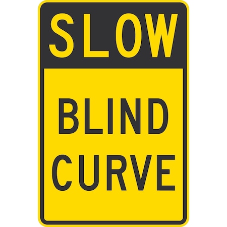 Lyle Slow Blind Curve, 24x36, High Intensity Prismatic, Yellow G-14330-HI_24x36