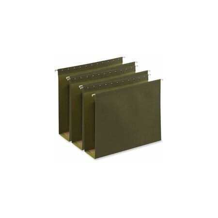 Universal Hanging File Folders, Green, 8.5in H, 25PK UNV14143
