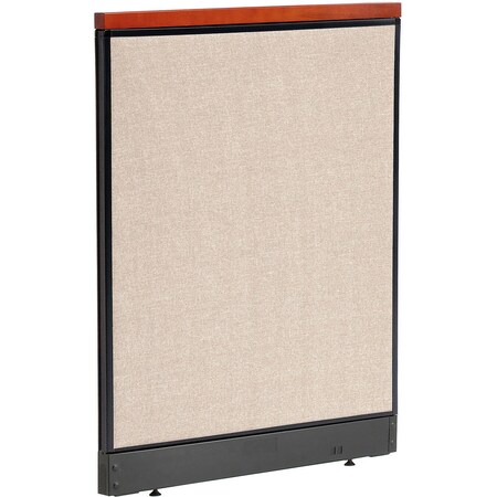 Global Industrial Interion Deluxe Office Partition Panel with Pass Thru Cable, 36-1/4"W x 47-1/2"H, Tan 277549PTN