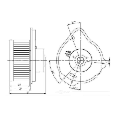 Global Parts Distributors Blower Motor 2311653