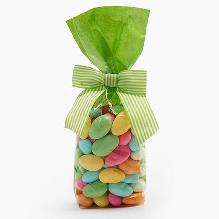 Nashville Wraps Clear with Green Candy Bags 1.4 mil, 2.25x1.5x8.75, 100PK 99691