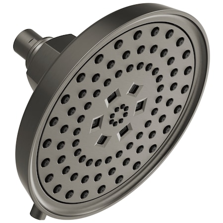 Brizo Invari: 7-5/8'' H2Okinetic Round Multi-Function Shower Head - 2.5 GPM 87476-SL-2.5