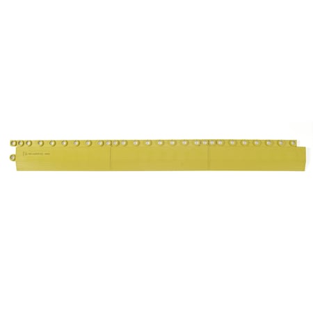 Wearwell Antifatigue Mat, 36 in L x 3 in W, 5/8" Thickness, Nitrile Rubber, Yellow 578.EDGINGMNBRYL
