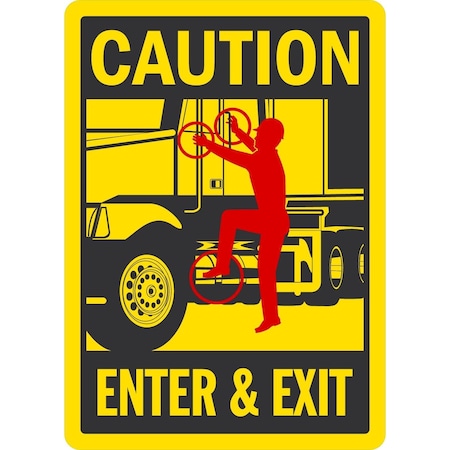 Lyle Enter & Exit (For Trucks), 5x7, Engineer Grade, Yellow G-16851-ED_5x7