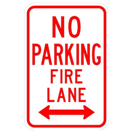 Sign Solutions Usa Parking Sign, 12 in W, Aluminum Sign, White DCS06DWT1218CUS00212