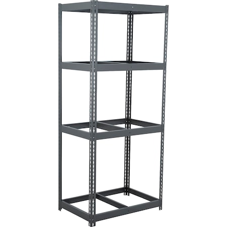 Global Industrial 4 Shelf, Heavy Duty Boltless Shelving, Starter, 36"W x 12"D x 84"H, No Deck B3163855
