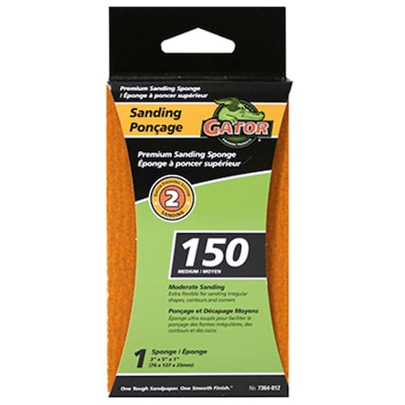 Gator Finishing 7364 150 Grit Large Sanding Sponge 3 x 5 x 1 in 187574